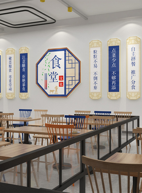 好货小饭桌餐厅布置幼儿园环创主题墙成品托管班墙面装饰食堂文化