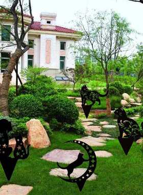好货AliExpress supply garden decorations cat Yard Art hollow