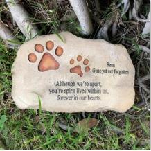 欧美风树脂工艺品方形小狗宠物墓碑爱犬纪念碑摆件厂家