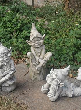 欧式新品户外花园装饰品守护精灵园林庭院创意树脂工艺品雕塑