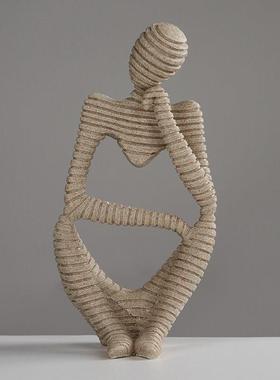 树脂工艺品砂岩抽象人物摆件家居装饰品创意婚庆礼品