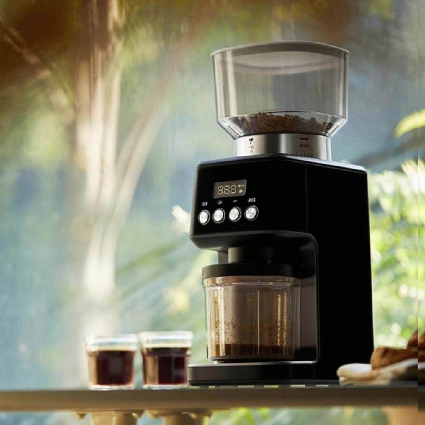 利速博电动咖啡磨豆机家用锥轮意式浓缩咖啡磨粉全自动咖啡研磨机,淘宝优惠券,粉丝福利购,淘宝优惠卷