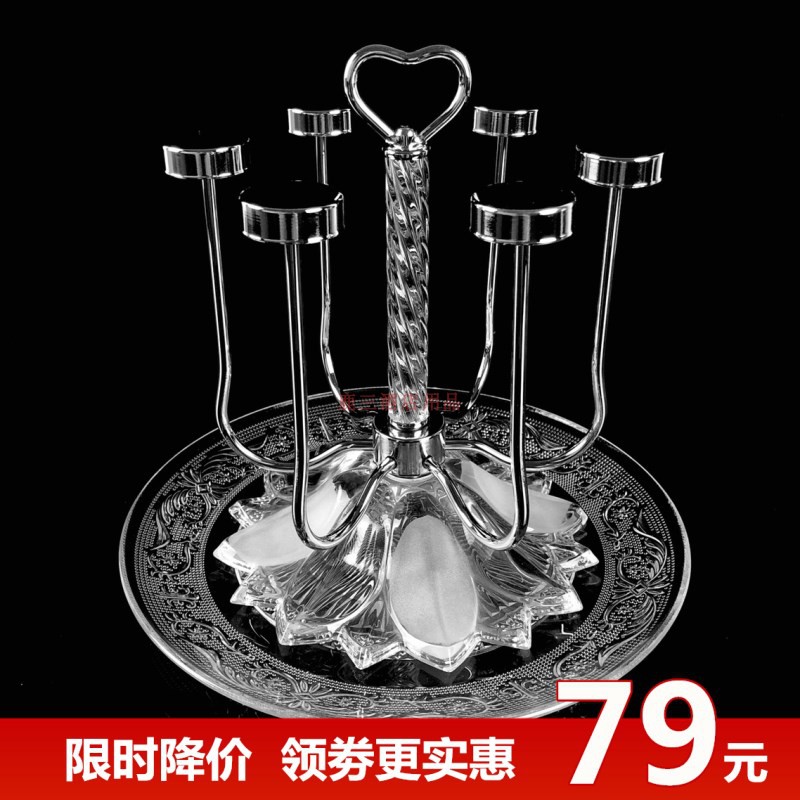 欧式杯架水杯挂架创意家用v不锈钢倒挂茶杯架子沥水玻璃杯子架置 - 图0