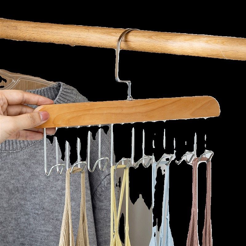 木质吊带衣架多功能内衣背心收纳B神器家用宿舍实木挂钩波浪晾衣,淘宝优惠券,粉丝福利购,淘宝优惠卷