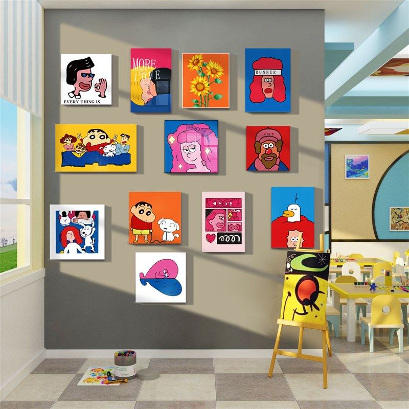 画室布置美术室教室装饰画培训机构班文化M墙幼儿园美工室墙面环,淘宝优惠券,粉丝福利购,淘宝优惠卷