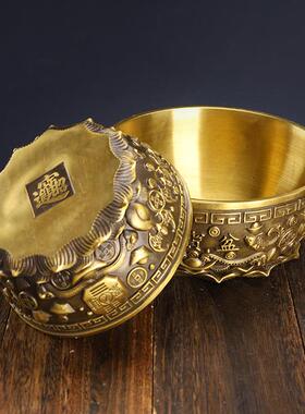 大厂新款 黄铜加厚聚宝盆 店铺办公室 礼品工艺品摆件 厂家