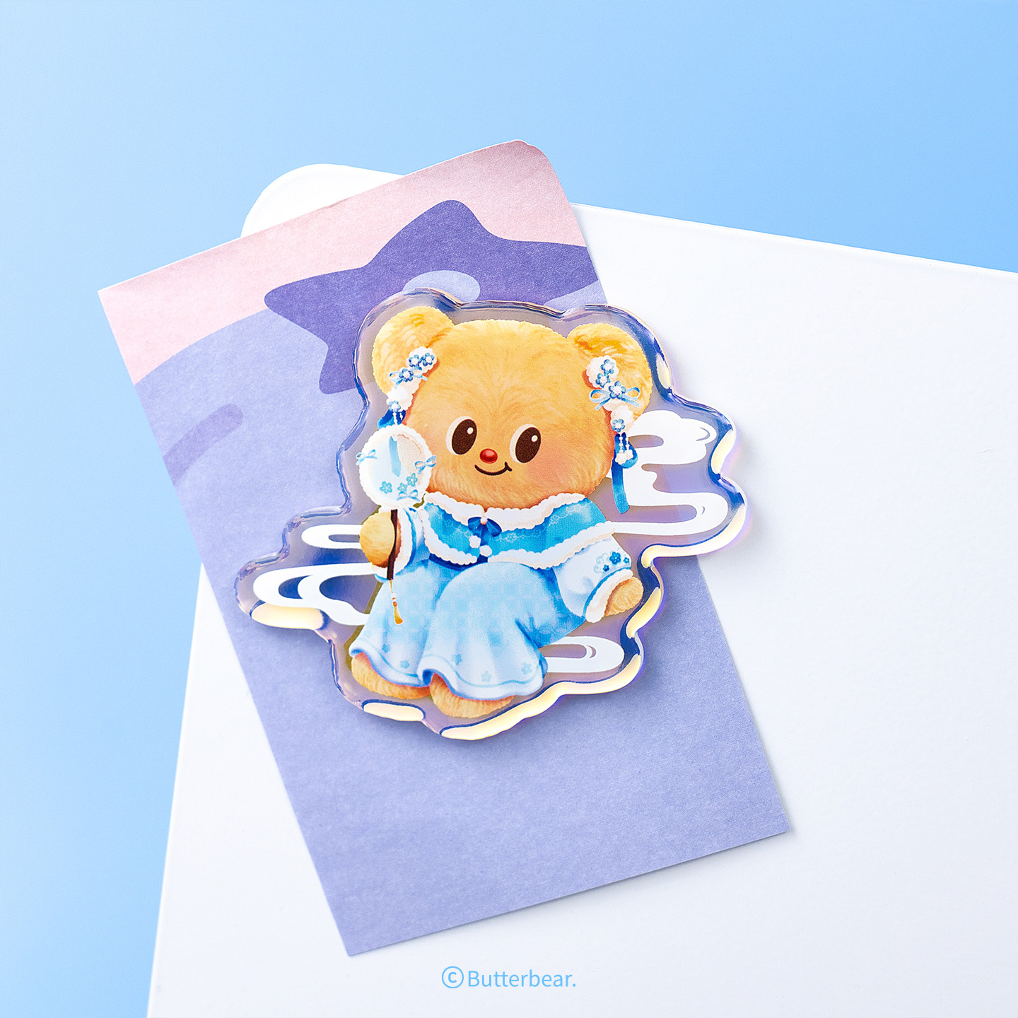 黄油小熊Butterbear冬日国风冰箱贴可爱创意卡通亚克力磁吸装饰贴,淘宝优惠券,粉丝福利购,淘宝优惠卷