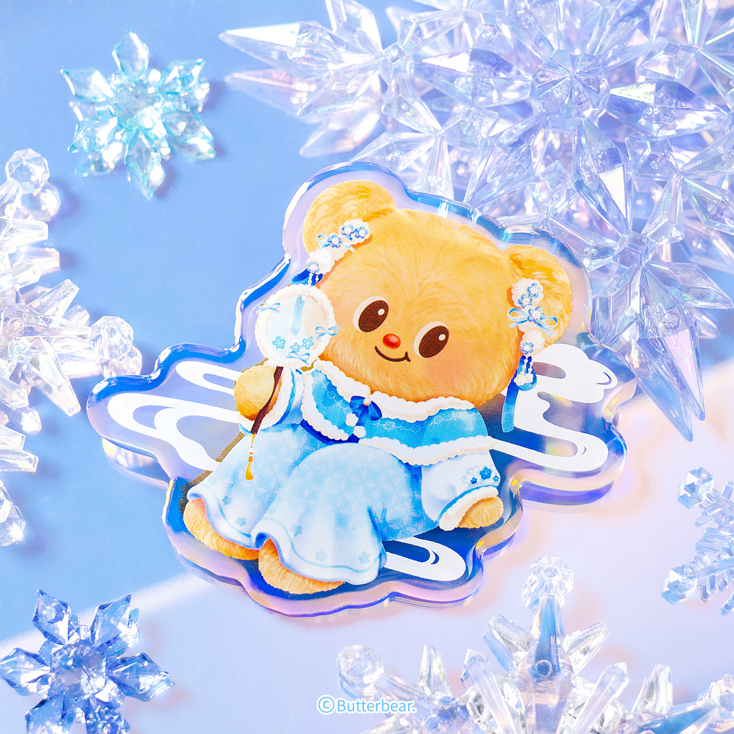 黄油小熊Butterbear冬日国风冰箱贴可爱创意卡通亚克力磁吸装饰贴,淘宝优惠券,粉丝福利购,淘宝优惠卷