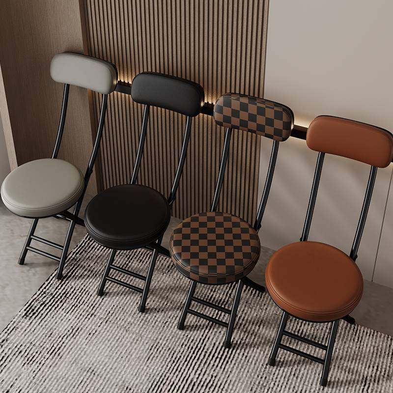 折叠椅靠背家用餐椅便携大学生宿舍D椅子阳台休闲折凳省空间圆凳,淘宝优惠券,粉丝福利购,淘宝优惠卷