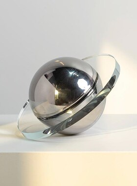 极简轻奢精d致设计感高档几何水晶切面半圆球形桌面装饰小物件摆