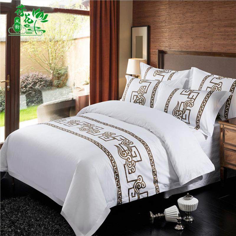 酒店布草宾白四件套全棉用民宿0030床上专馆印花厂家直销色专业,淘宝优惠券,粉丝福利购,淘宝优惠卷