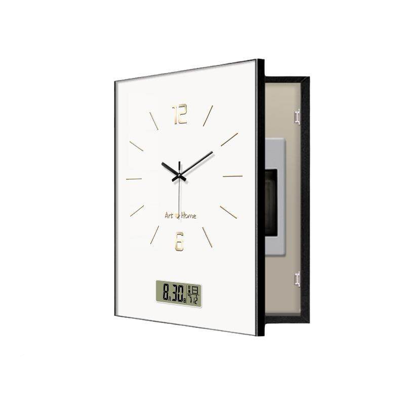 2025轻奢竖款配电箱盒电闸电表箱装饰画免箱打孔表带钟万年CTM历,淘宝优惠券,粉丝福利购,淘宝优惠卷