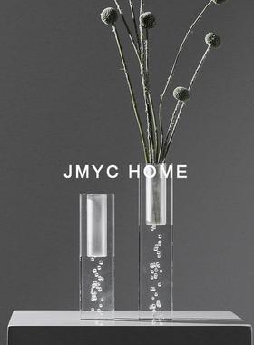 简约现代亚克力插干花器样板房间餐桌茶几花瓶软装饰品摆件