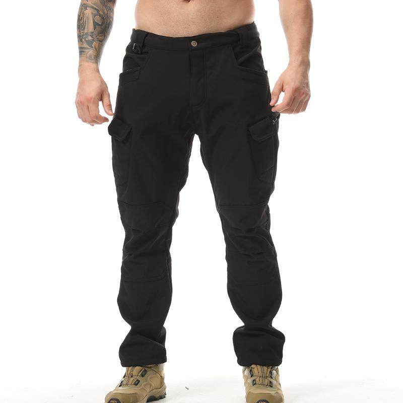 现货秋冬软壳作战男裤户外加绒保暖军迷裤耐磨多口袋战术长裤,淘宝优惠券,粉丝福利购,淘宝优惠卷