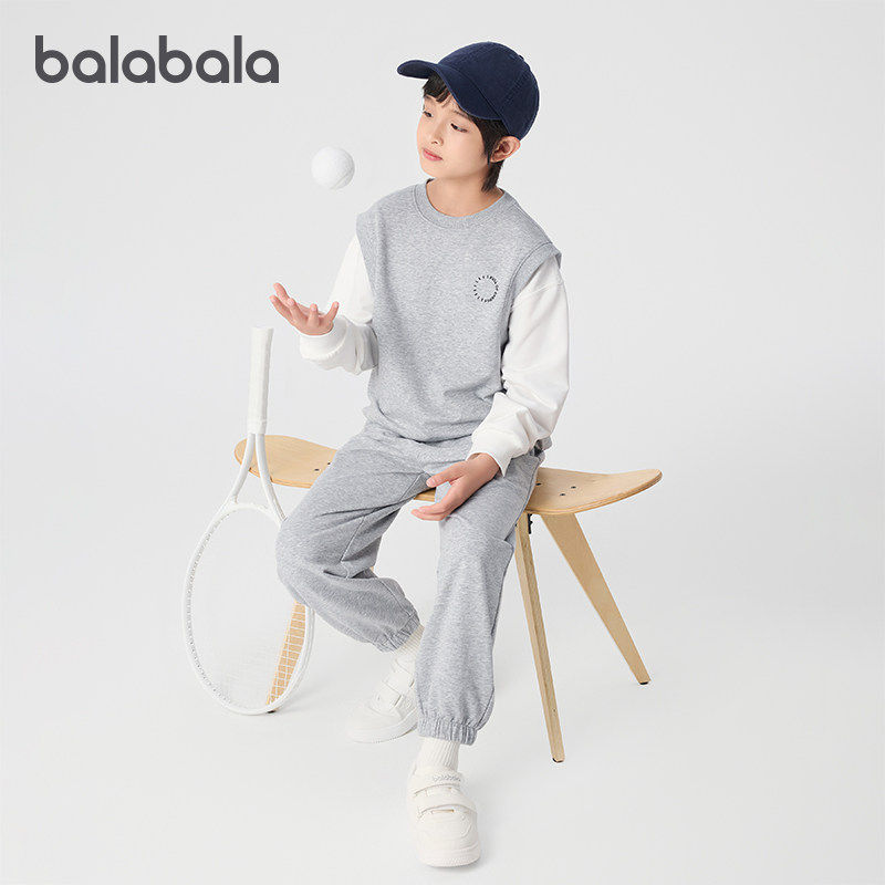 巴拉巴拉男童运动套装大童长袖两件套儿童运动服2025春装新款童装,淘宝优惠券,粉丝福利购,淘宝优惠卷