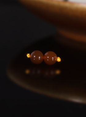 建廷天然新疆且末糖和田玉散珠6mm 麦芽糖羊脂玉配珠隔珠单珠