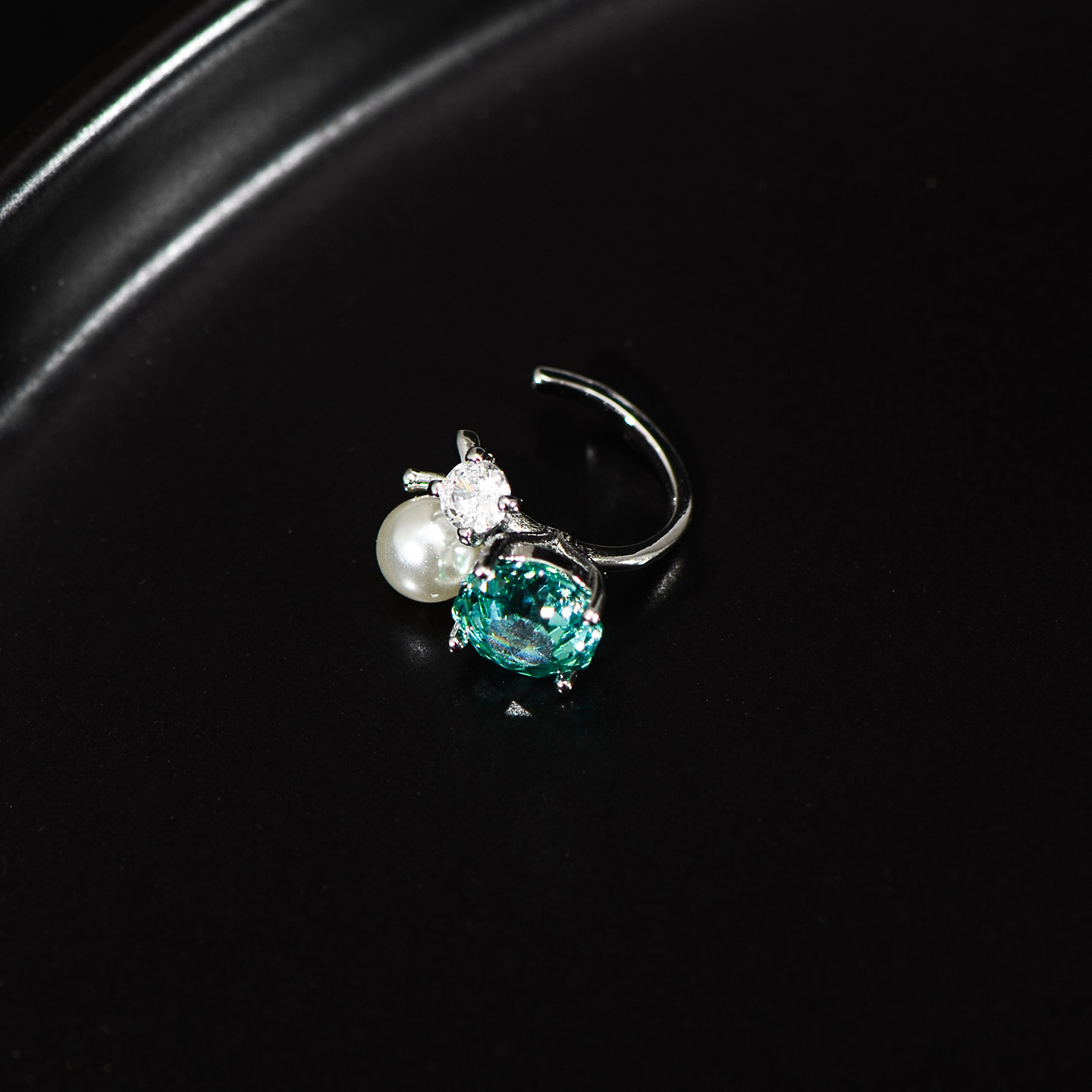 爆闪帕拉伊巴绿色八边千禧玫瑰切耳环女无耳洞耳环耳夹耳骨耳蜗夹,淘宝优惠券,粉丝福利购,淘宝优惠卷