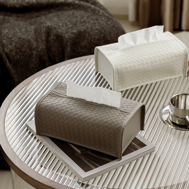 轻奢编织纸巾盒套装高档家用装饰纸抽盒客厅茶几餐桌X收纳卫生纸,淘宝优惠券,粉丝福利购,淘宝优惠卷