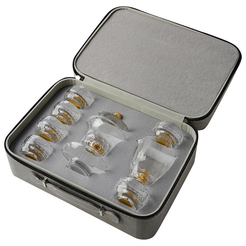 旅行玻璃功夫茶具套装户外便捷式泡茶壶茶杯小套露V营旅游喝茶装,淘宝优惠券,粉丝福利购,淘宝优惠卷