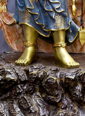 壹心铜不动明王摆件大号高档唐密客厅玄关高档装饰工艺佛堂用品