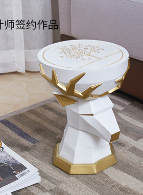 极速北欧式创意客厅实用落地摆件沙发换鞋凳子置物架家居装饰品鹿