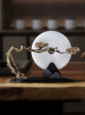 极速新中式白冰玉石平安扣摆件酒柜轻奢客厅玄关办公室新房家居装