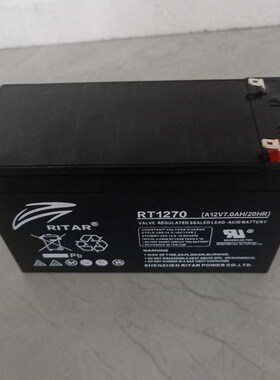 RT1270瑞达12V7AH铅酸蓄电池 Ritar电瓶安防门禁UPS后备电源电池