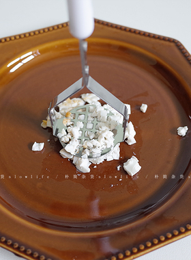朴简杂货 日单土豆泥捣碎压碎器 不锈钢压泥器 厨房小工具8247