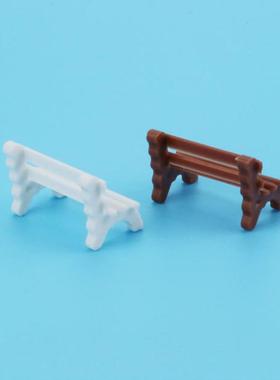 商场公园凉椅彩色园林工艺品摆件精品休闲椅树脂迷你DIY手工模型