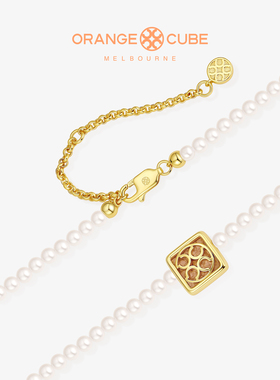 Orange Cube幸运定格项链女款简约气质轻奢设计感锁骨链女友礼物