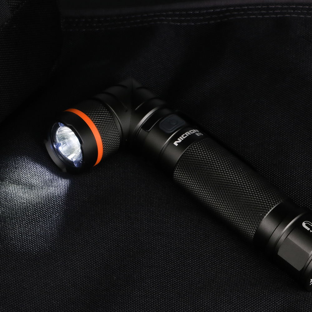 NICRON耐朗B70中型弯头拐角灯户外强光远射充电转角手电 - 图1