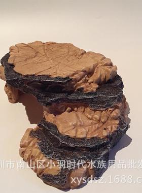新款直销乌龟晒台 爬台 龟台 水龟晒台树脂造景龟缸装饰鱼缸造景