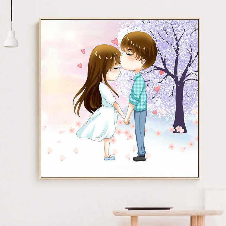 新款直销小幅情侣钻石画满钻石绣结婚浪漫卧室贴钻十字绣2019新款,淘宝优惠券,粉丝福利购,淘宝优惠卷