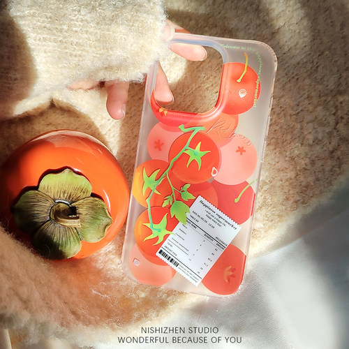 红果果IMD双层简约ins风小众手机壳iPhone17promax原创情侣苹果15新款适用16pro防摔14保护套高级感13全包壳 - 图1