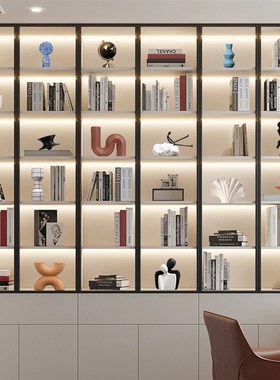 新中式轻奢高f档装饰品摆件书柜客厅办公室办公桌展示柜软装工艺