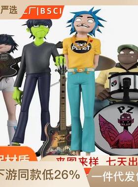 独立站热卖gorillaz滚乐队仿真手办模型音乐公仔盲盒工树脂艺品摇