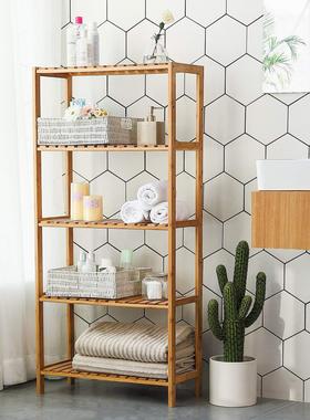 竹制层架多功能浴室厨房起居室支架植物花架实用储物架