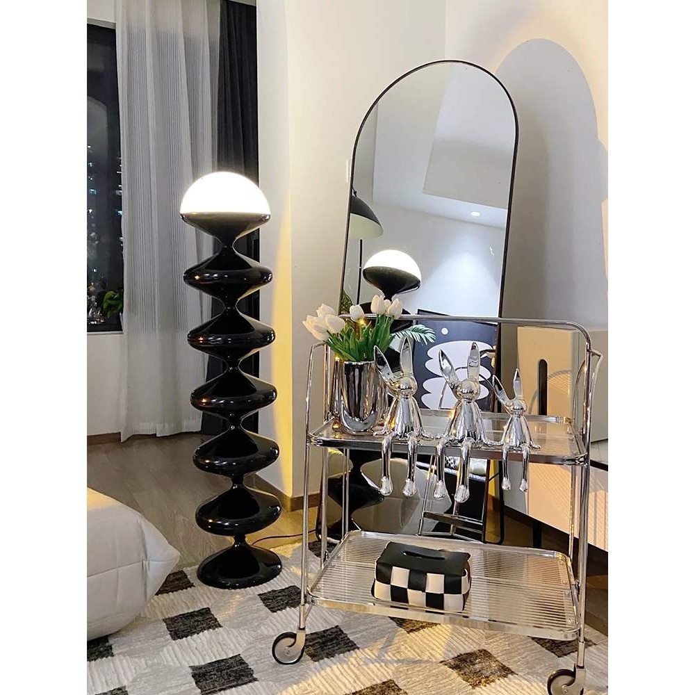 北欧中古奶油风葫芦落地灯装饰高级氛围感客厅卧室沙发旁立式台灯,淘宝优惠券,粉丝福利购,淘宝优惠卷