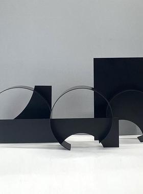 欧式现代简约极简几何金属铁艺摆件家居售楼部样板间门店装饰摆件