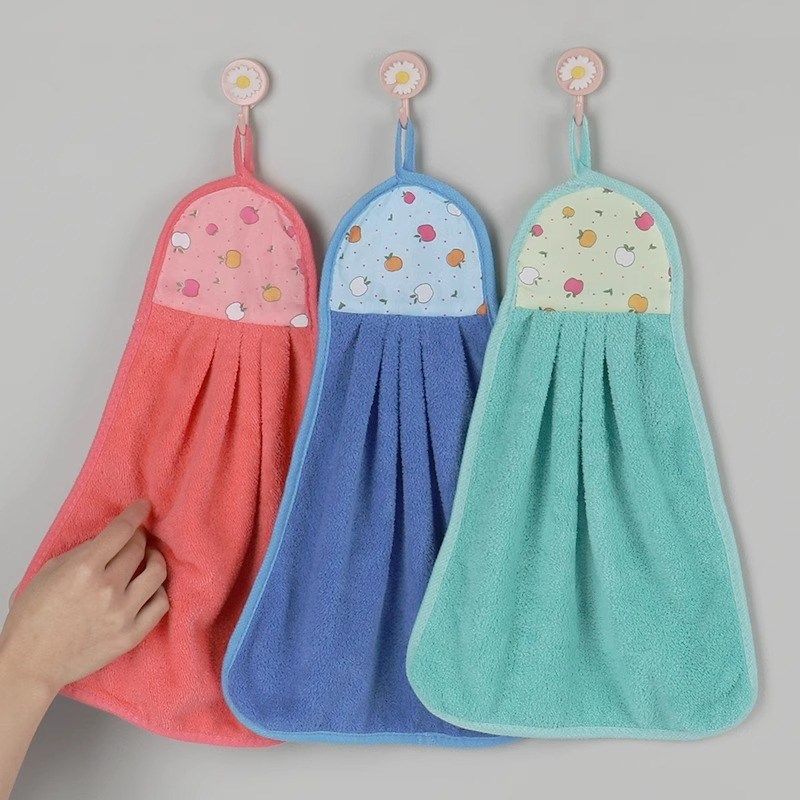 装珊瑚绒抹布卫生间擦手挂巾厨房擦手毛巾挂式抹布强吸水不掉毛,淘宝优惠券,粉丝福利购,淘宝优惠卷