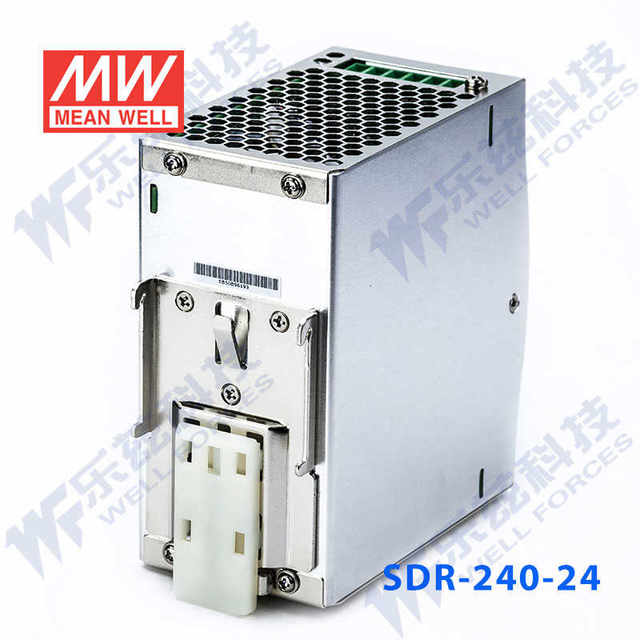 SDR-240-24 Taiwan MEAN WELL 240W24V rail switching power supply 10A motor drive PLC industrial control with PFC