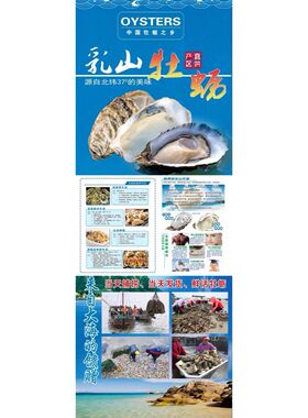 舌尖上的美食烤扇贝烤生蚝海报展板生蚝约起来乳山牡蛎墙贴墙纸