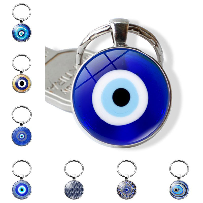 Blue Turkish Evil Eye Keychain Accessories Turkey Evil Eyes - 图0