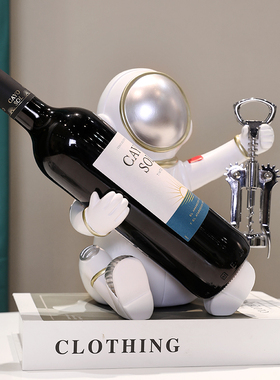 创意宇航员红酒架摆件北欧家居客厅桌面玄关酒柜装饰品太空人酒托