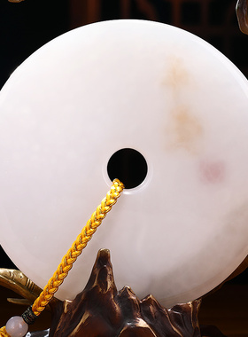 人生如意玉石平安扣摆件家居客厅玄关酒柜高档轻奢装饰品乔迁礼物