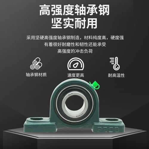 轴承P206带座 UCP204P205立式P207P208球面P209  外  固定座P210 - 图1