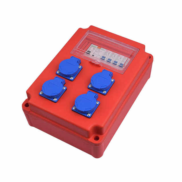 Construction site temporary mobile suitcase small electrical box box portable mobile power supply 5-hole socket 220V leakage protection