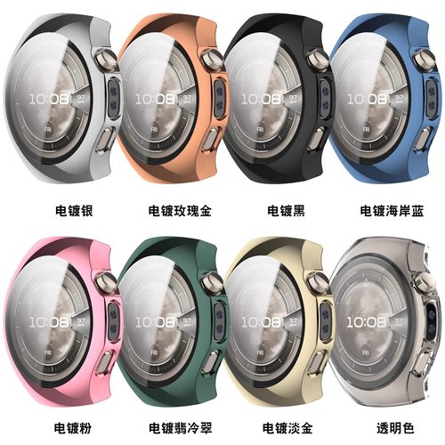适用华为watch5保护壳watch4pro保护套智能运动46壳膜一体全包高清watch5钢化膜全屏覆盖贴膜配件42硅胶软壳 - 图3