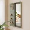 Contact mirror push-pull and close the hidden full-body mirror with the wall to cover the wall-mounted hole board and fitting mirror