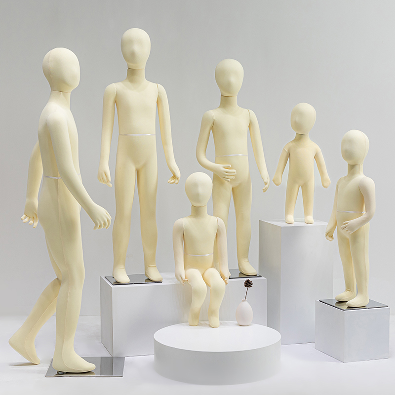 婴儿男儿童模特道具假人童装小孩女软全身服装店展示架模特架体店 - 图2